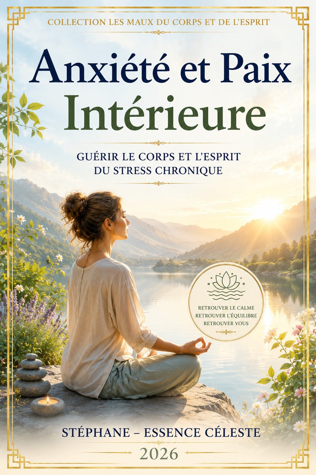 Couverture de l'ebook Anxiété et Paix Intérieure - collection Les Maux du Corps et de l'Esprit, Lumière Divine