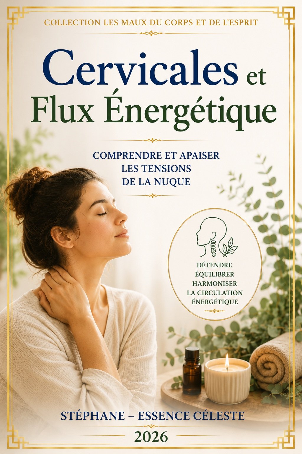 Couverture de l'ebook Cervicales et Flux Énergétique - collection Les Maux du Corps et de l'Esprit, Lumière Divine