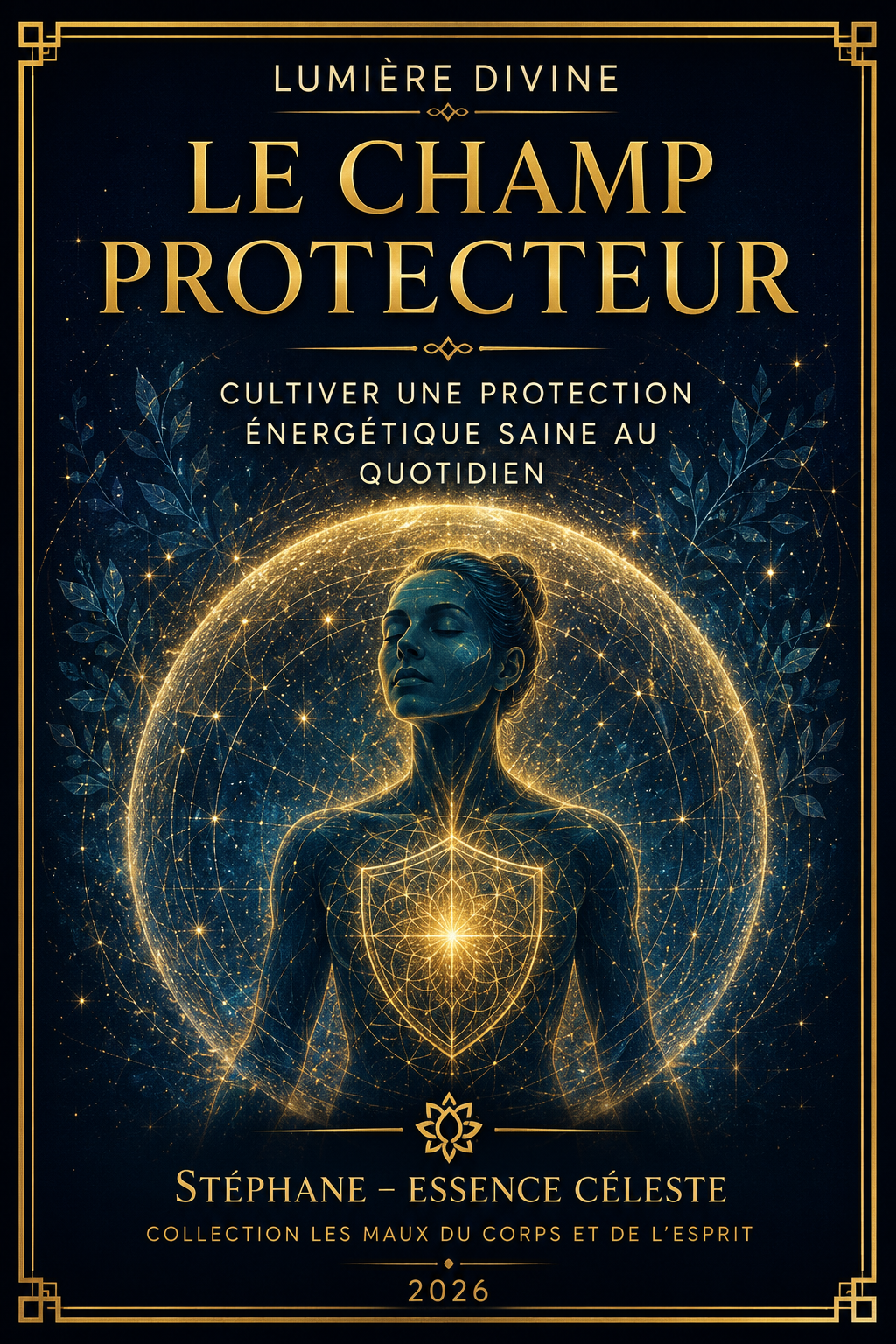 Couverture de l'ebook Le Champ Protecteur - collection Les Maux du Corps et de l'Esprit, Lumière Divine