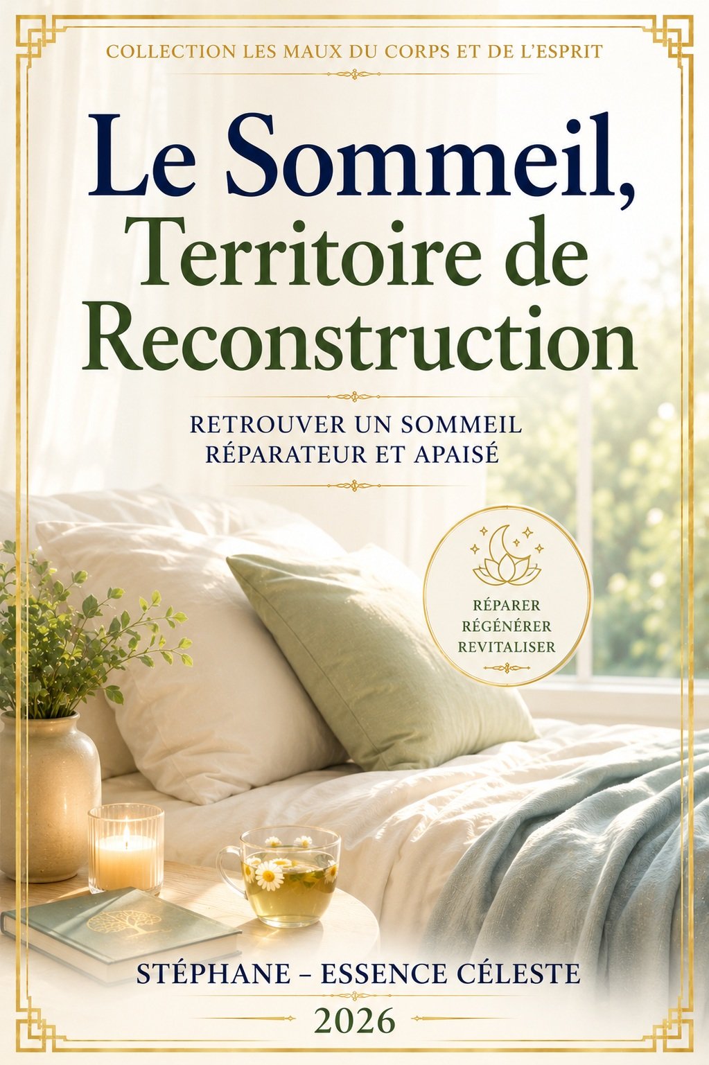 Couverture de l'ebook Le Sommeil, Territoire de Reconstruction - collection Les Maux du Corps et de l'Esprit, Lumière Divine