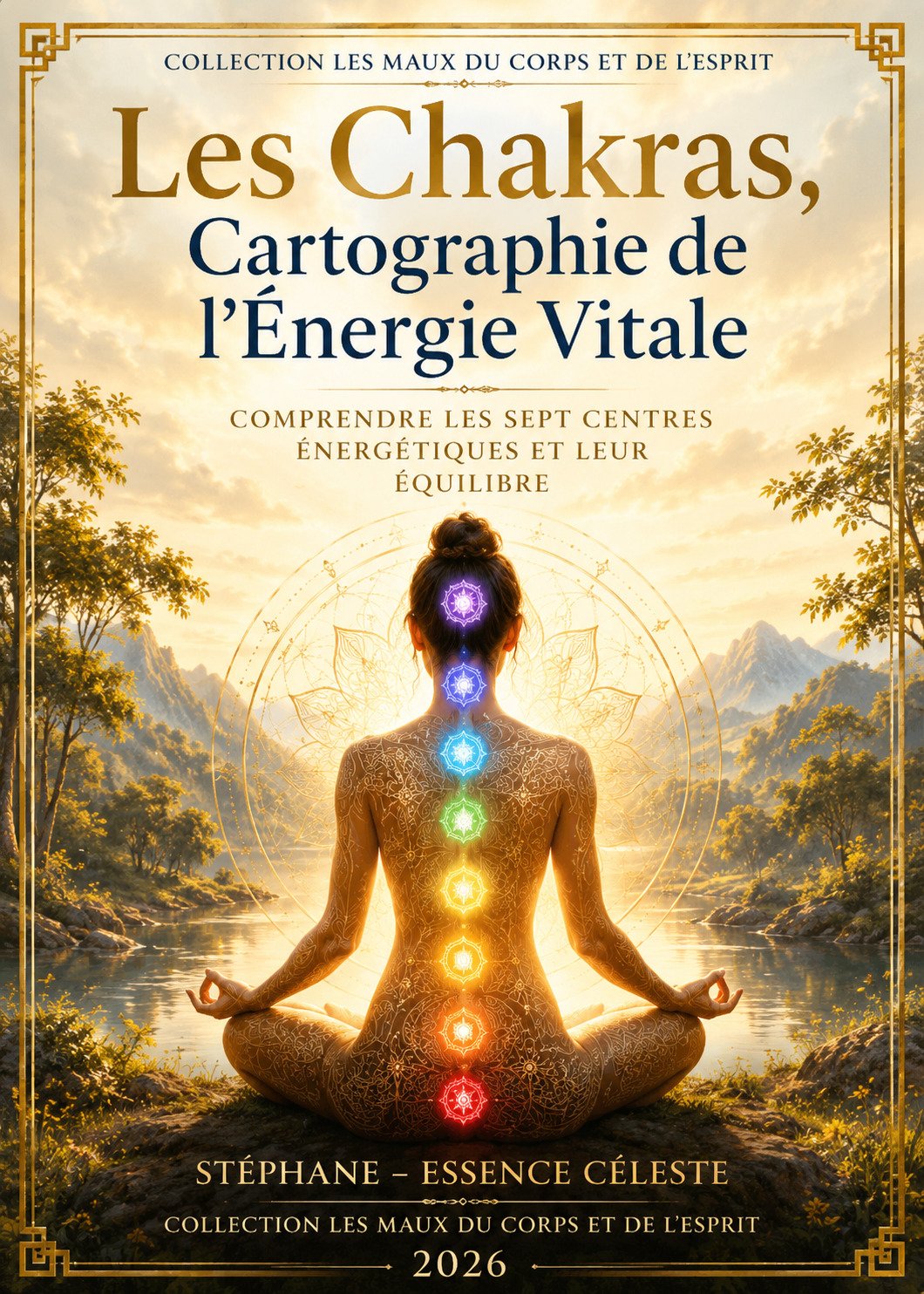 Couverture de l'ebook Les Chakras, Cartographie de l'Énergie Vitale - collection Les Maux du Corps et de l'Esprit, Lumière Divine