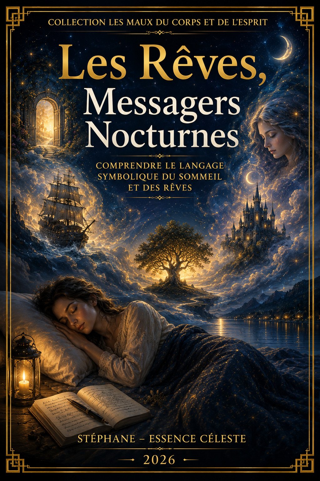 Couverture de l'ebook Les Rêves, Messagers Nocturnes - collection Les Maux du Corps et de l'Esprit, Lumière Divine