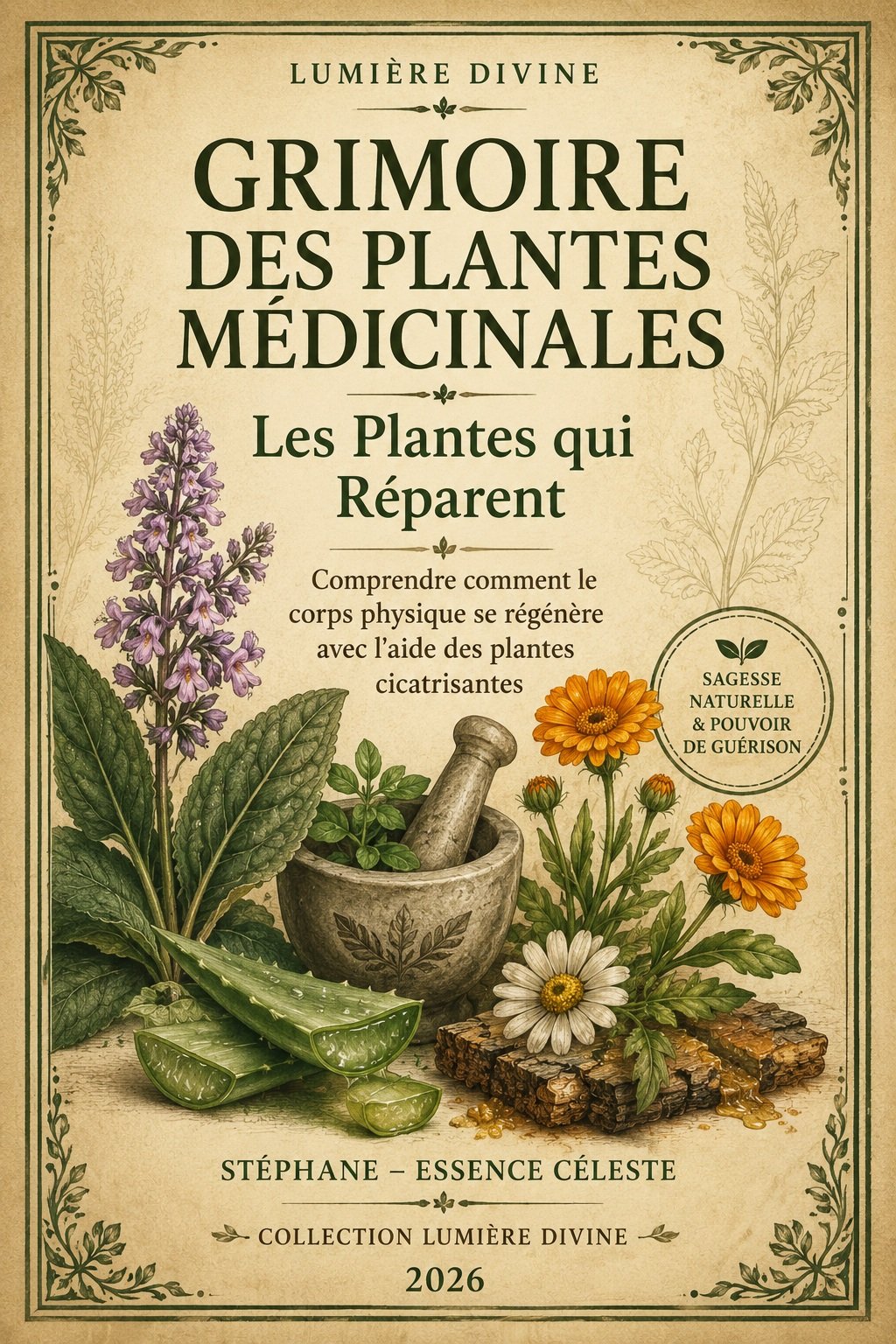 Couverture de l'ebook Les Plantes qui Réparent – Grimoire des Plantes Médicinales