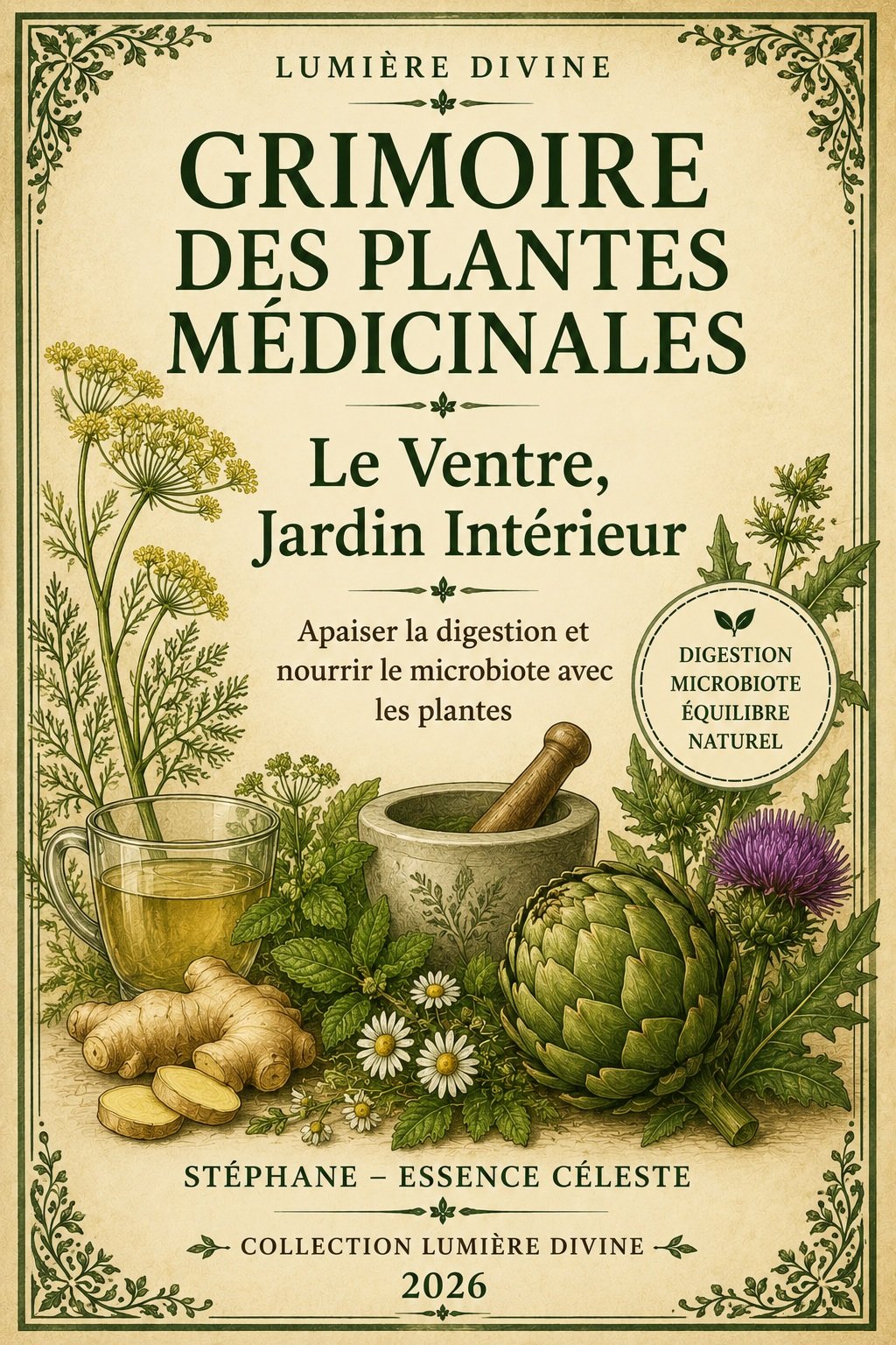 Couverture de l'ebook Le Ventre, Jardin Intérieur – Grimoire des Plantes Médicinales