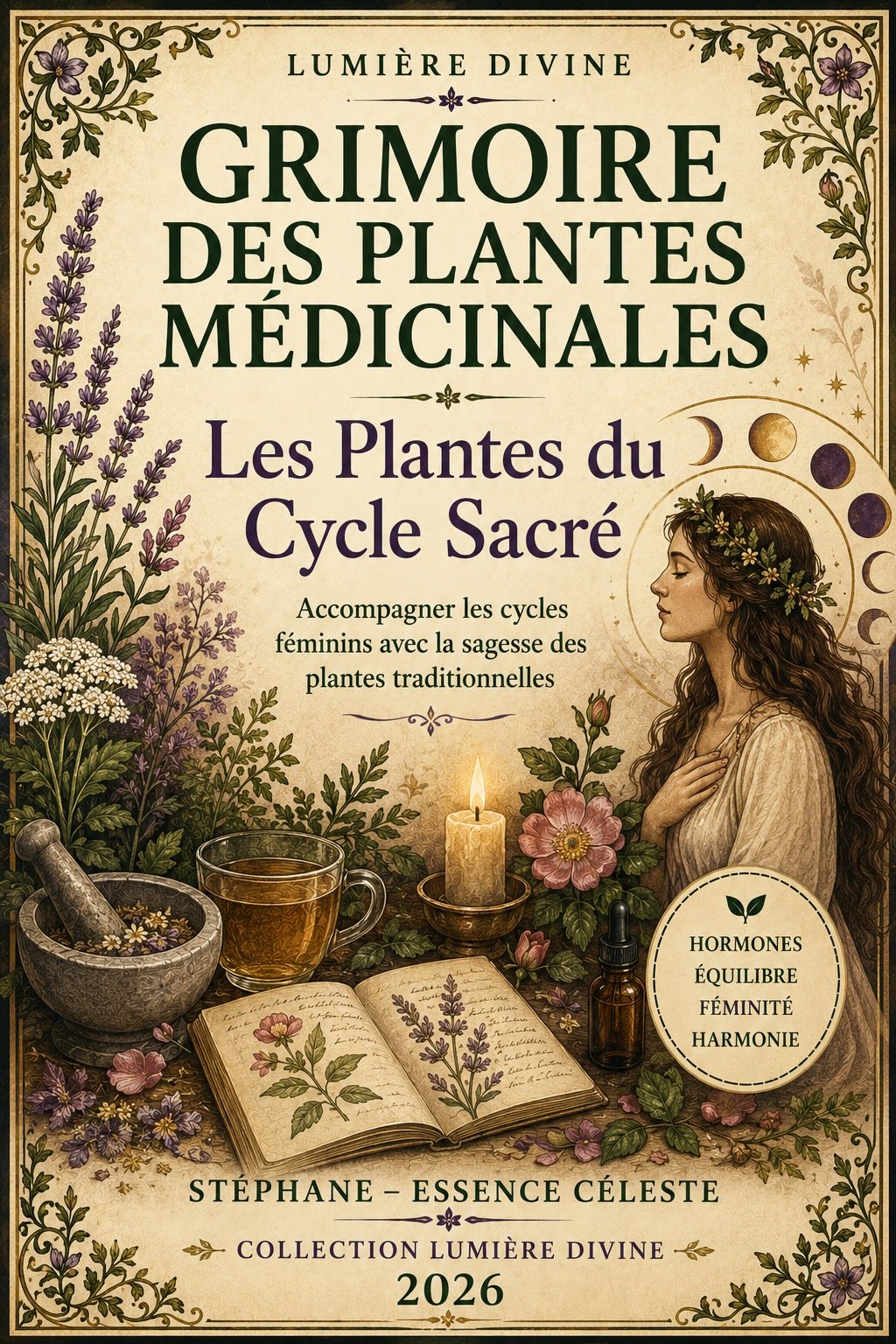 Couverture de l'ebook Les Plantes du Cycle Sacré – Grimoire des Plantes Médicinales