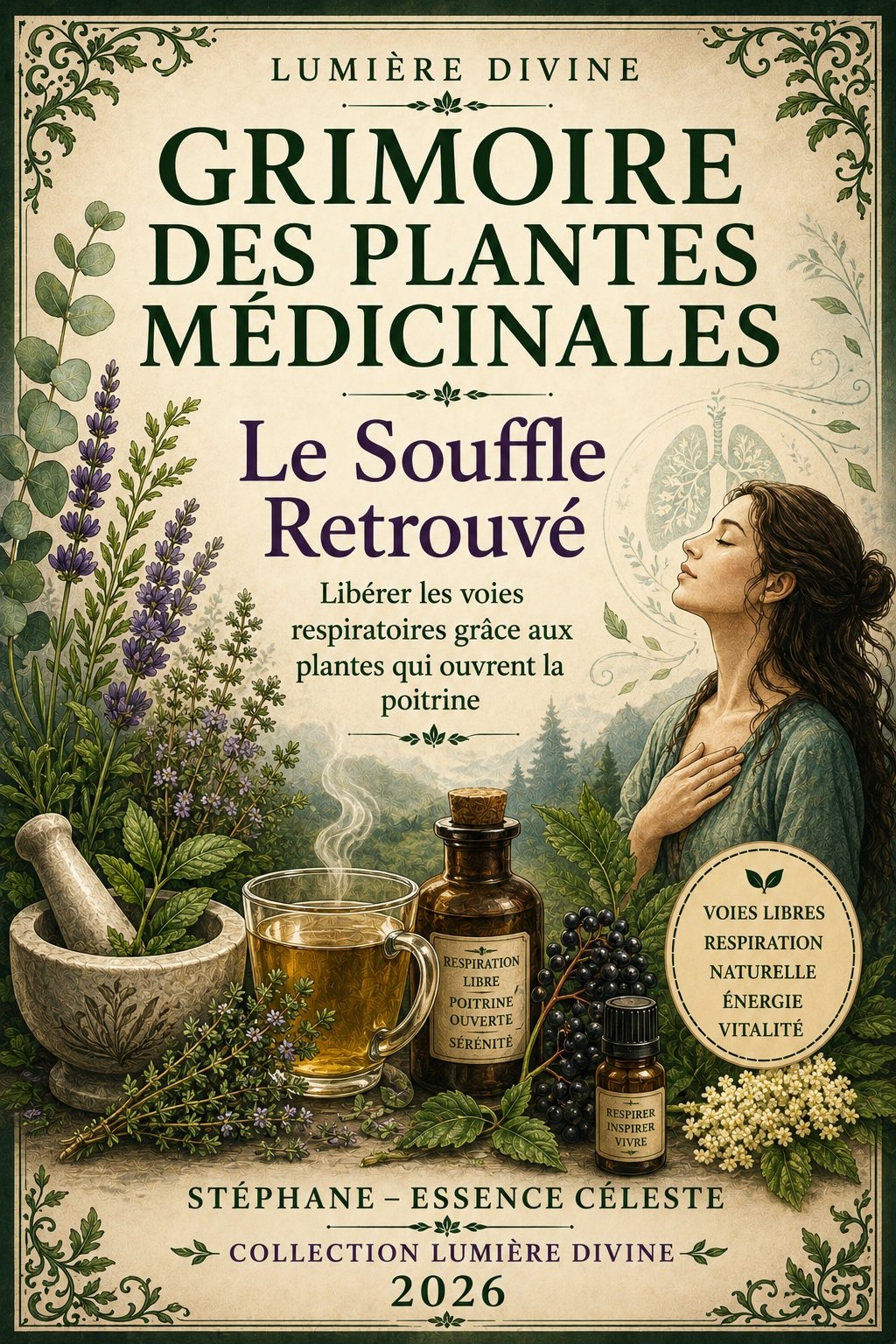 Couverture de l'ebook Le Souffle Retrouvé – Grimoire des Plantes Médicinales