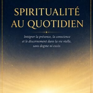 Couverture de l'ebook Spiritualité au Quotidien, collection Spiritualité et Énergies Sacrées, Lumière Divine - dégradé lumineux doré évoquant une aube douce sur fond indigo étoilé
